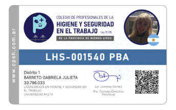 Matrícula de Seguridad e Higiene en el Trabajo